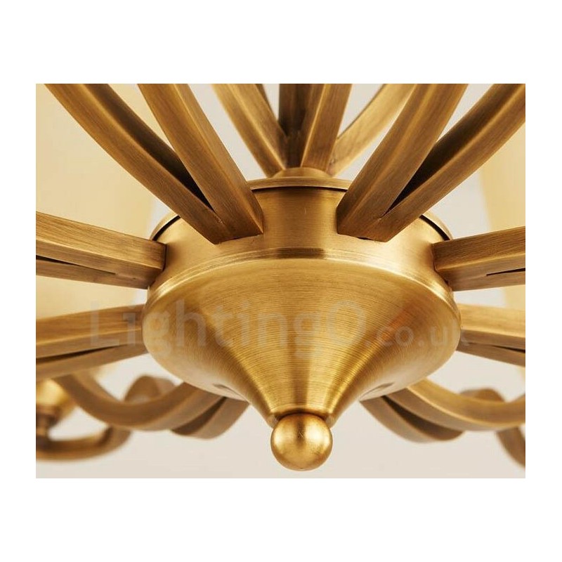 Lampadario rustico Lodge in metallo con LED integrato 5 luci 70 x 52 cm