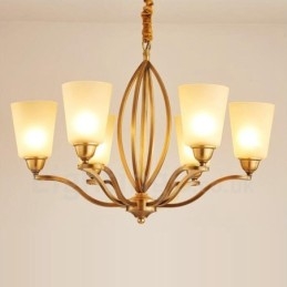 Lampadario Rustico Lodge a 6 luci con LED integrato in metallo 70 x 52 cm