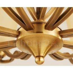 Lampadario Rustico Lodge a 6 luci con LED integrato in metallo 70 x 52 cm
