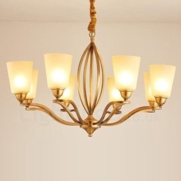 Lampadario Rustic Lodge in metallo con LED integrato 8 luci 84 x 52 cm