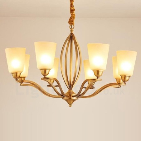 Lampadario Rustic Lodge in metallo con LED integrato 8 luci 84 x 52 cm