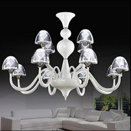 Lampadario moderno minimalista a fungo in cristallo 8+4