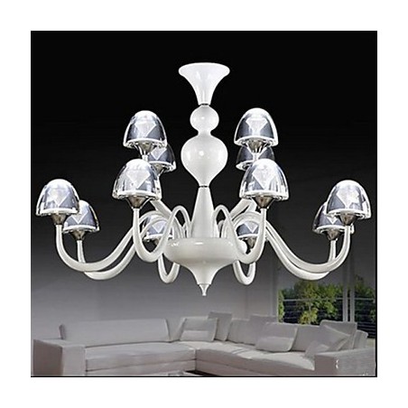 Lampadario moderno minimalista a fungo in cristallo 8+4