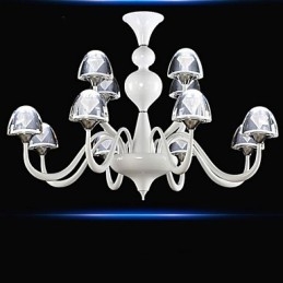 Lampadario moderno minimalista a fungo in cristallo 8+4