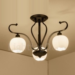 Lampadario rustico a 3 luci 55 x 42 cm