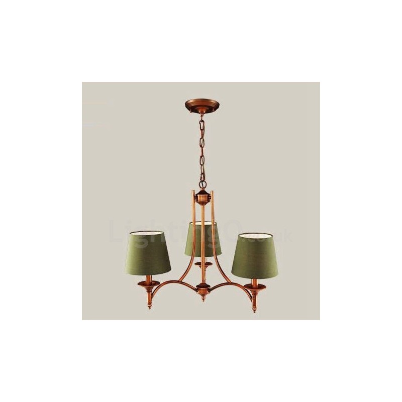 Lampadario in metallo Rustic Lodge a 3 luci con LED integrato 60 x 52 cm