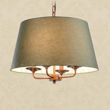 Lampadario rustico in metallo Rustic Lodge a 4 luci con LED integrato 50 x 37 cm