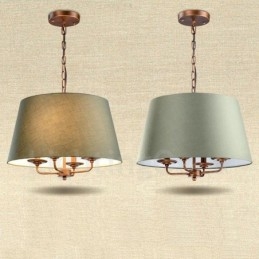 Lampadario rustico in metallo Rustic Lodge a 4 luci con LED integrato 50 x 37 cm
