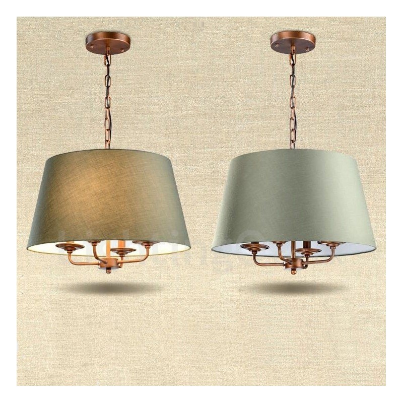 Lampadario rustico in metallo Rustic Lodge a 4 luci con LED integrato 50 x 37 cm