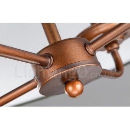 Lampadario rustico in metallo Rustic Lodge a 4 luci con LED integrato 50 x 37 cm