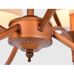 Lampadario rustico Lodge in metallo con LED integrato 6 luci 68 x 52 cm