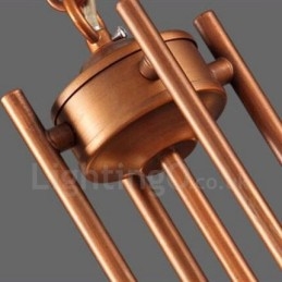 Lampadario rustico Lodge in metallo con LED integrato 6 luci 68 x 52 cm