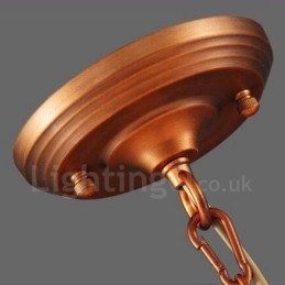 Lampadario rustico Lodge in metallo con LED integrato 6 luci 68 x 52 cm