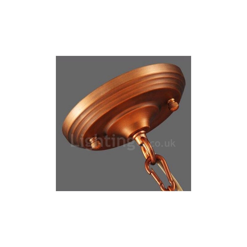 Lampadario rustico Lodge in metallo con LED integrato 8 luci 85x58 cm