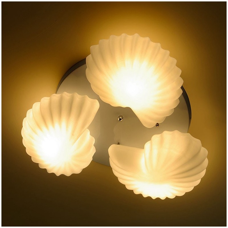 Lampadario classico tradizionale a 3 luci con paralume in vetro 50 x 16 cm E27