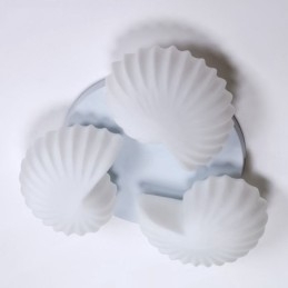 Lampadario classico tradizionale a 3 luci con paralume in vetro 50 x 16 cm E27