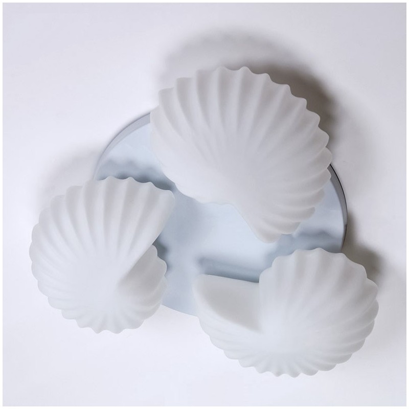 Lampadario classico tradizionale a 3 luci con paralume in vetro 50 x 16 cm E27