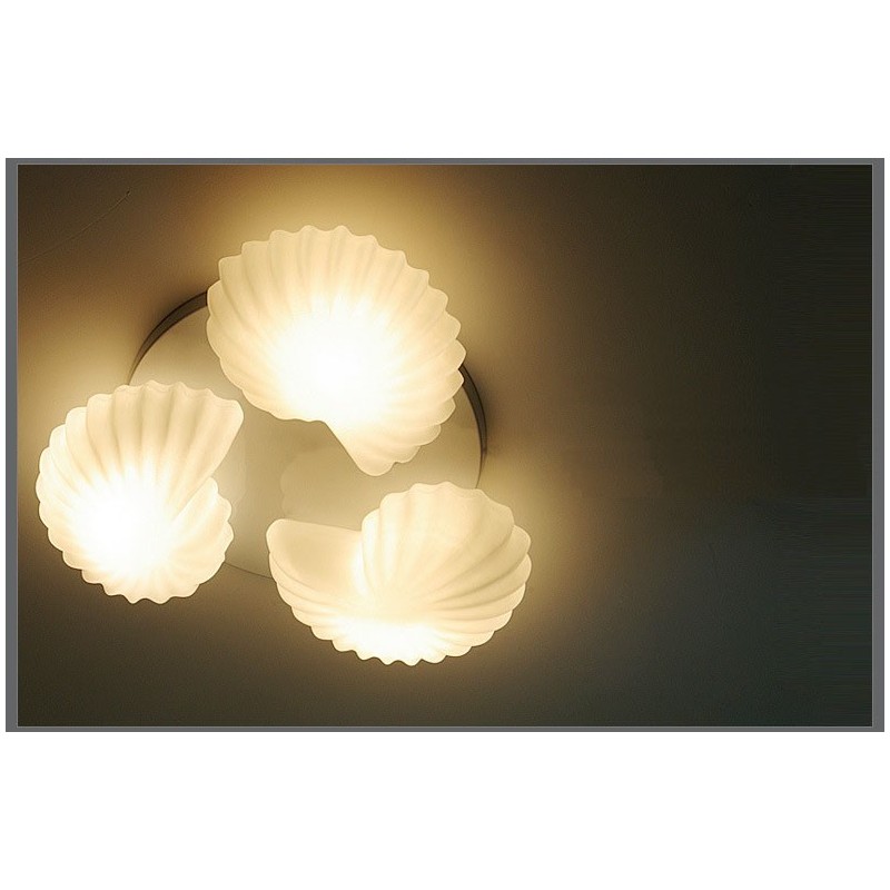 Lampadario classico tradizionale a 3 luci con paralume in vetro 50 x 16 cm E27