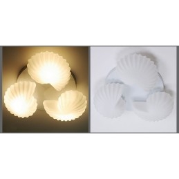 Lampadario classico tradizionale a 3 luci con paralume in vetro 50 x 16 cm E27