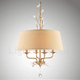 Lampadario rustico Lodge in metallo con LED integrato a 4 luci 108 x 56 cm