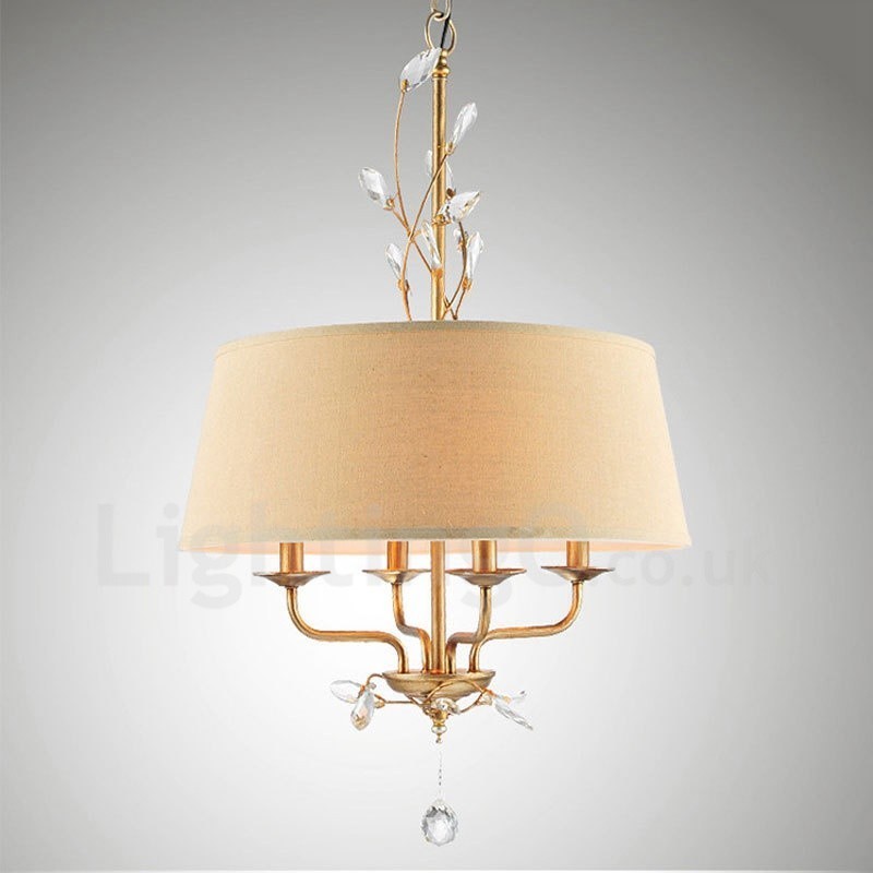 Lampadario rustico Lodge in metallo con LED integrato a 4 luci 108 x 56 cm