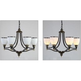 Lampadario rustico Lodge a LED integrato in metallo 6 luci 68 x 52 cm
