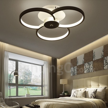 Lampadario contemporaneo a 3 luci con LED integrato in metallo 45 x 16 cm