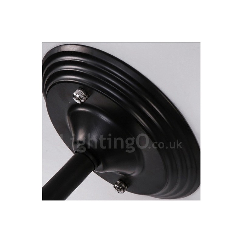 Lampadario rustico a 3 luci LED integrato 51x22 cm