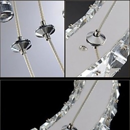 Lampadario a sospensione in cristallo moderno a tre anelli D204060 K9