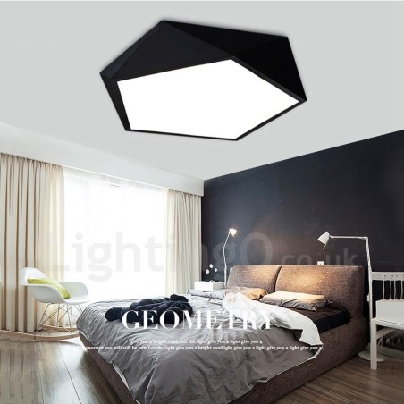 Lampada da soffitto LED integrato in metallo 42x42 cm con telecomando