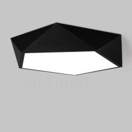 Lampada da soffitto LED integrato in metallo 42x42 cm con telecomando