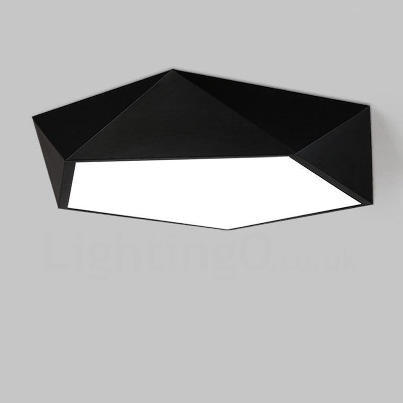 Lampada da soffitto LED integrato in metallo 42x42 cm con telecomando