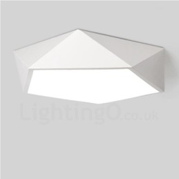 Lampada da soffitto LED integrato in metallo 42x42 cm con telecomando