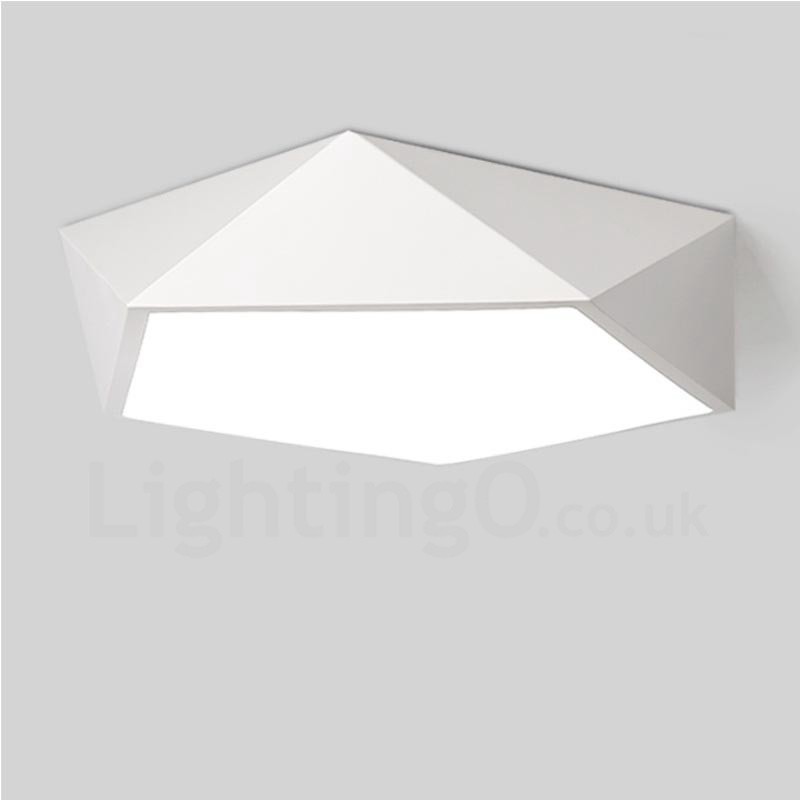 Lampada da soffitto LED integrato in metallo 42x42 cm con telecomando