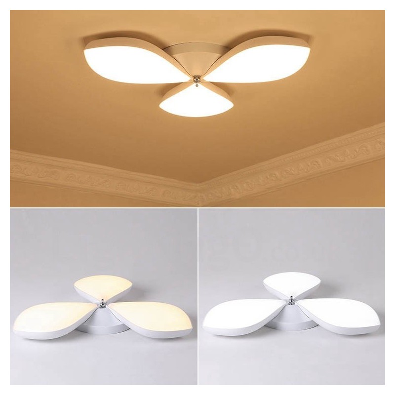 Lampada da soffitto LED integrato a 3 luci in metallo 65×8 cm