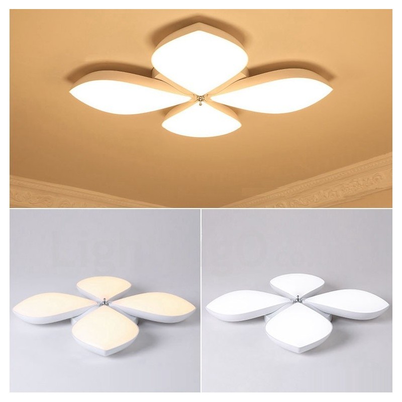 Lampada da soffitto moderna contemporanea 4 luci LED integrato in metallo 67x8 cm
