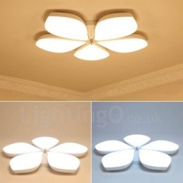 Lampada da soffitto LED integrato in metallo 5 luci 70x8 cm con telecomando