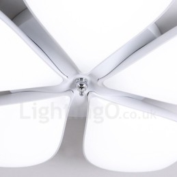 Lampada da soffitto LED integrato in metallo 5 luci 70x8 cm con telecomando