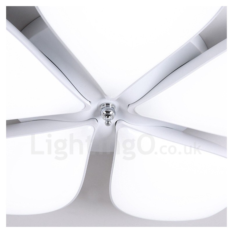 Lampada da soffitto LED integrato in metallo 5 luci 70x8 cm con telecomando