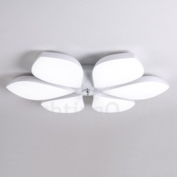 Lampada da soffitto LED integrato a 6 luci in metallo 75x8 cm