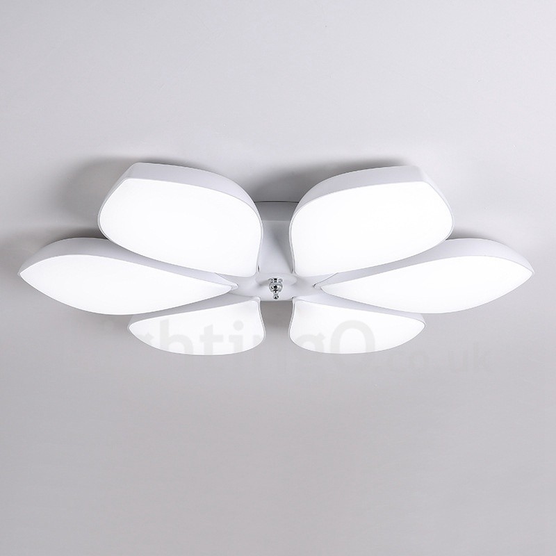 Lampada da soffitto LED integrato a 6 luci in metallo 75x8 cm