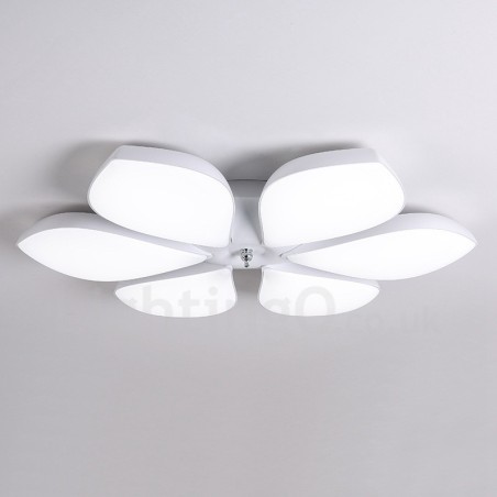 Lampada da soffitto LED integrato a 6 luci in metallo 75x8 cm