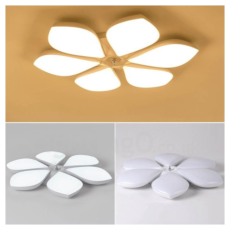 Lampada da soffitto LED integrato a 6 luci in metallo 75x8 cm