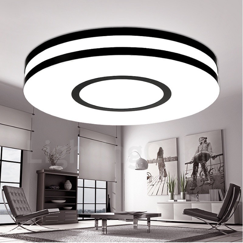 Lampada da soffitto LED integrato in metallo, moderna e contemporanea, 500×8 mm