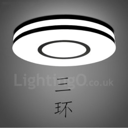 Lampada da soffitto LED integrato in metallo, moderna e contemporanea, 500×8 mm