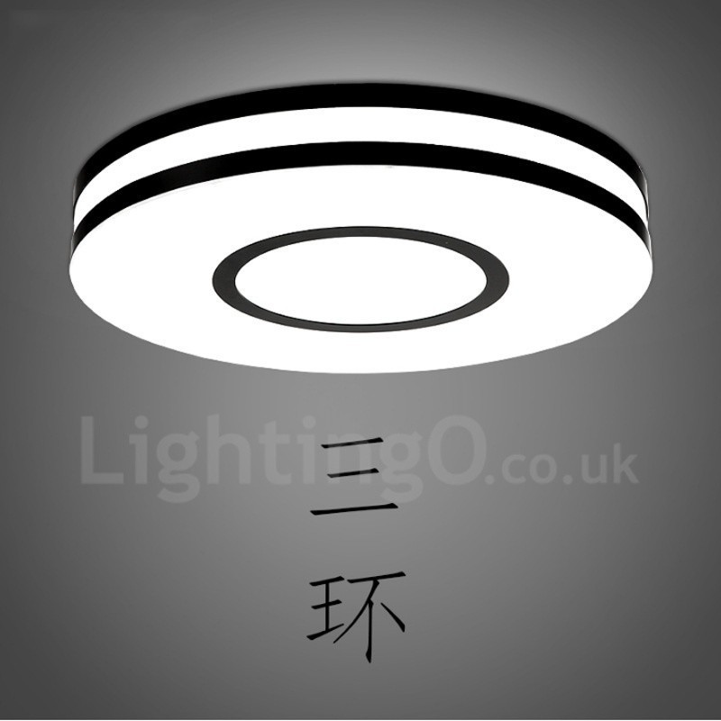Lampada da soffitto LED integrato in metallo, moderna e contemporanea, 500×8 mm