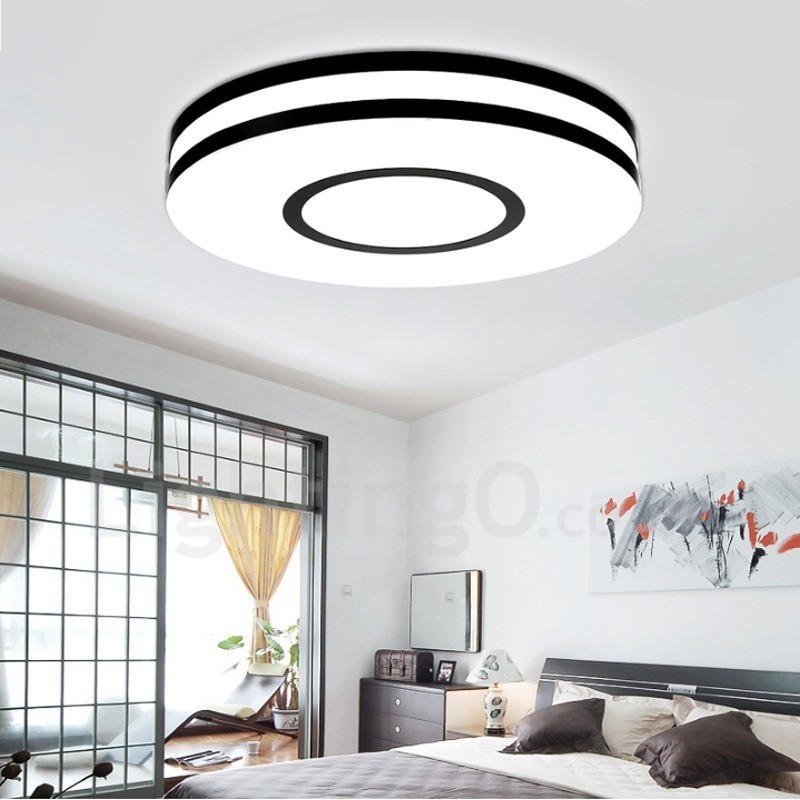 Lampada da soffitto LED integrato in metallo, moderna e contemporanea, 500×8 mm