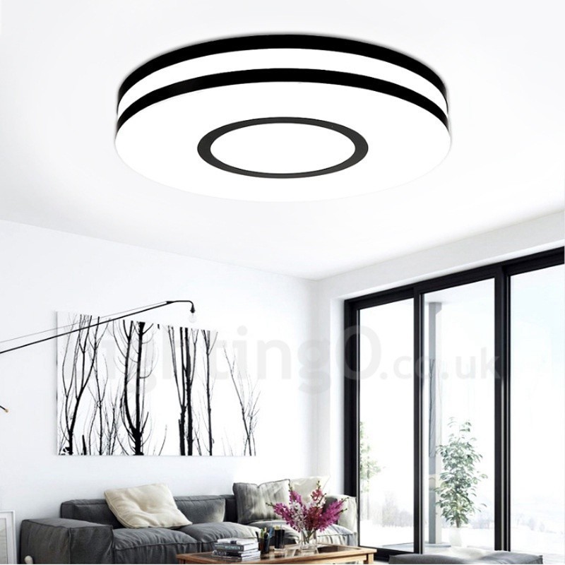 Lampada da soffitto LED integrato in metallo, moderna e contemporanea, 500×8 mm