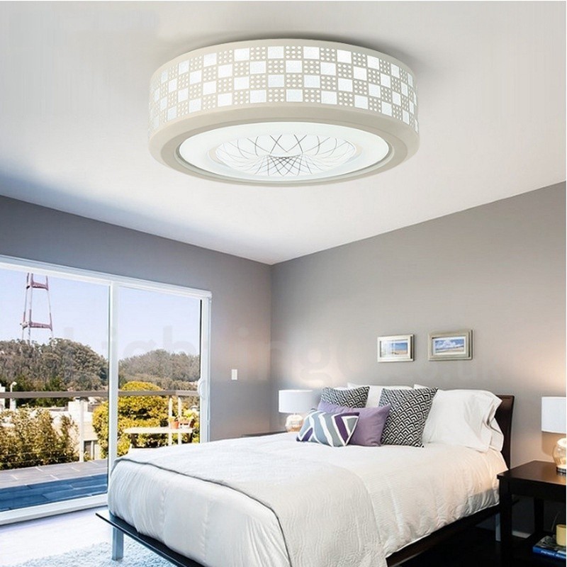 Lampada da soffitto moderna contemporanea LED integrato in metallo 30x30 cm