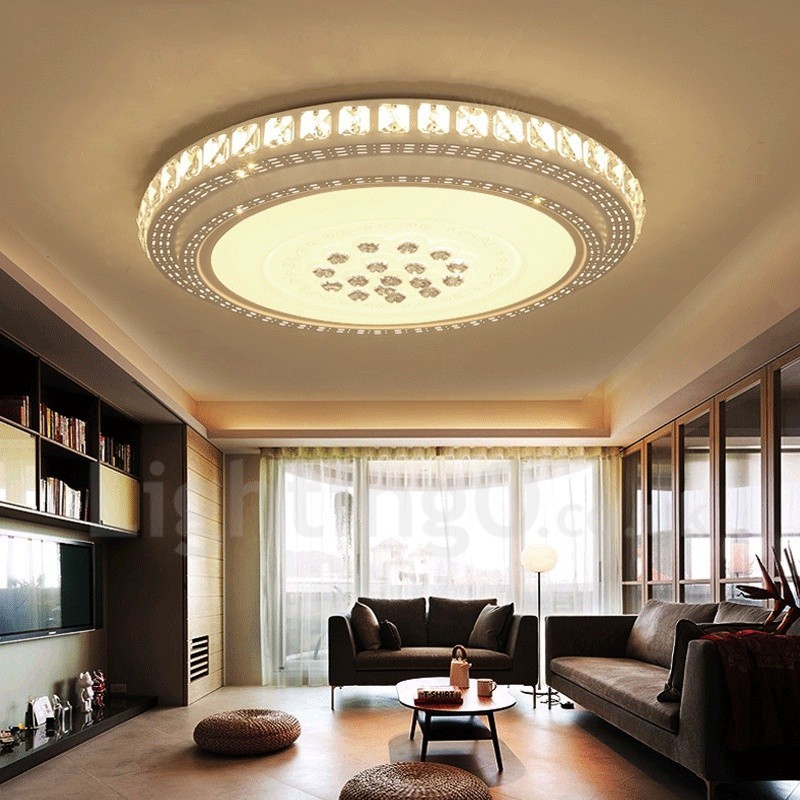 Lampada da soffitto LED integrato in metallo 50x50 cm per bagno con telecomando